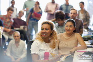 Group of people in a class