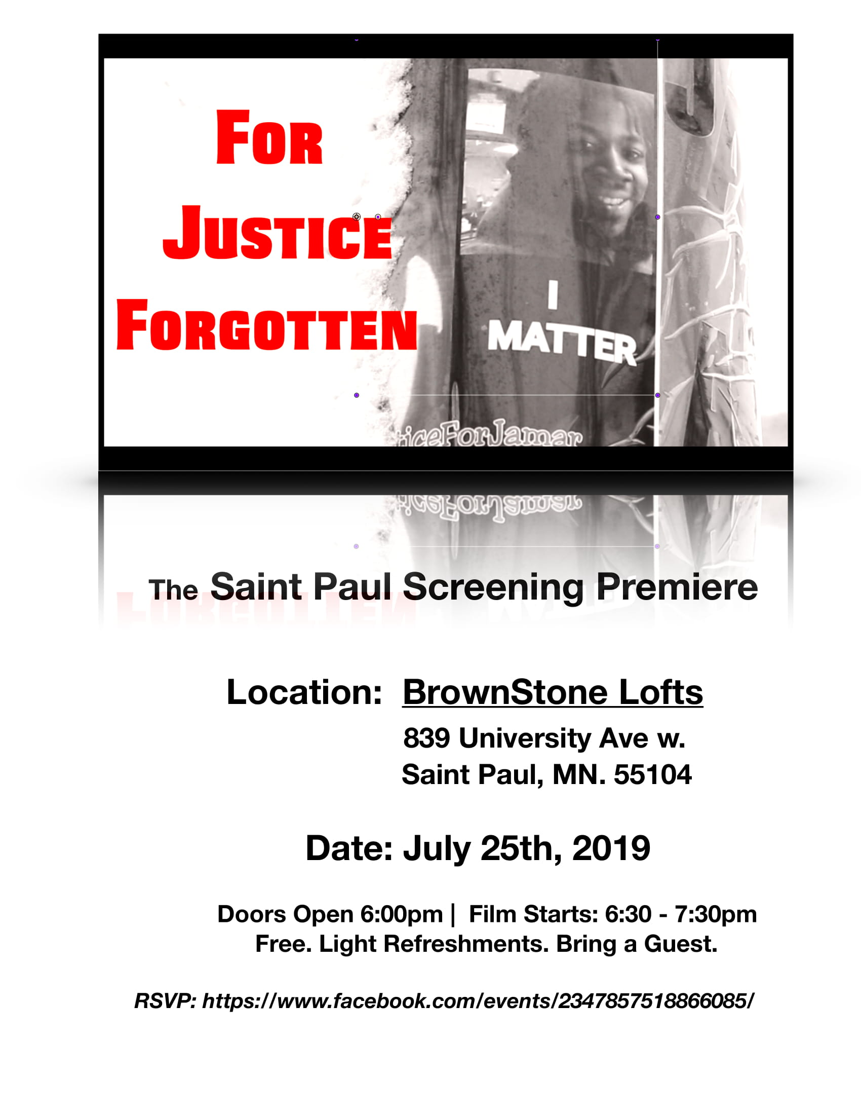 Now Playing For Justice Forgotten July 25th At The Brownstone